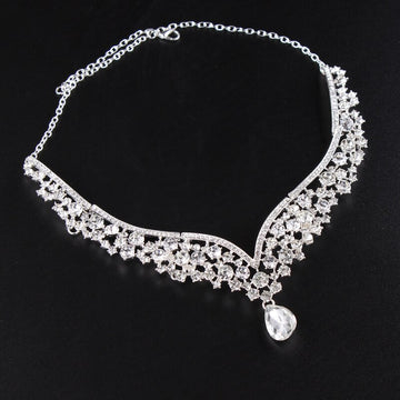 Bridal Jewelry Sets Wedding Jewellery Set Bridal Jewelry Necklace Earings for Women Rhinestone Crystal Bride Accessories Fashion daiiibabyyy